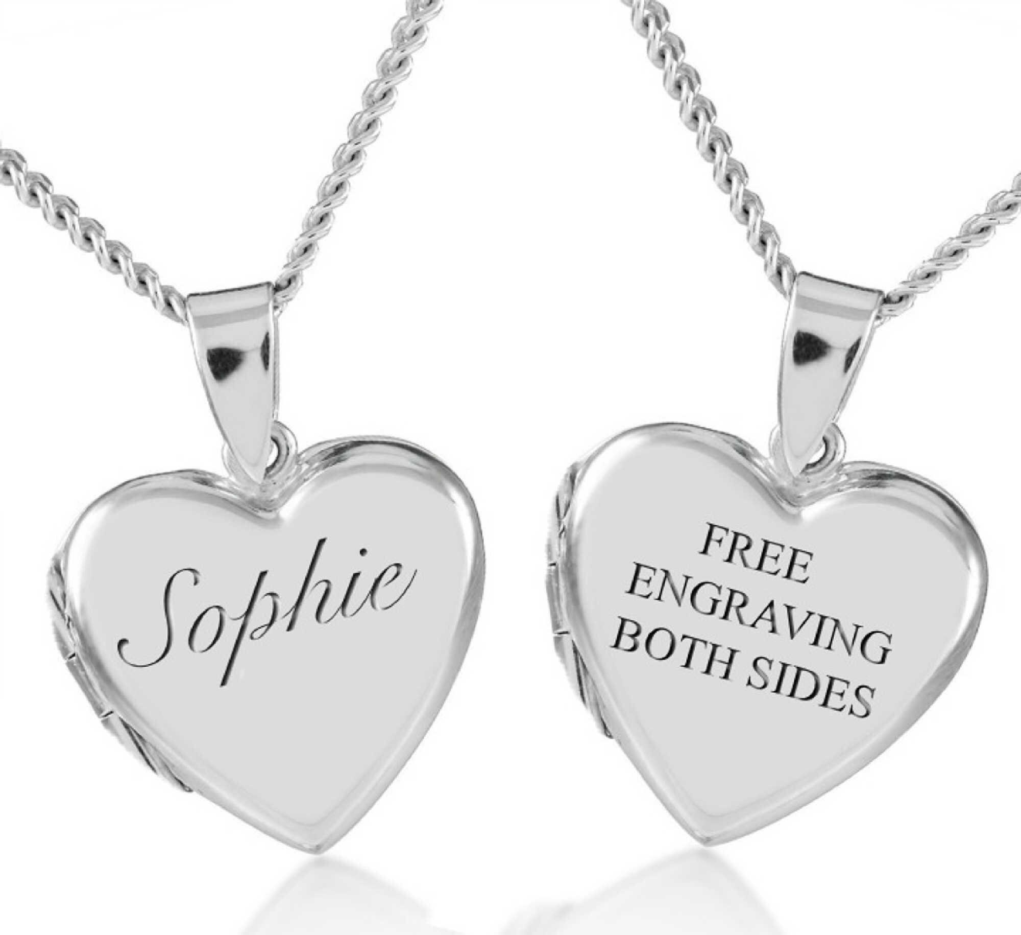 Personalised Sterling Silver Photo Heart Locket Etsy UK