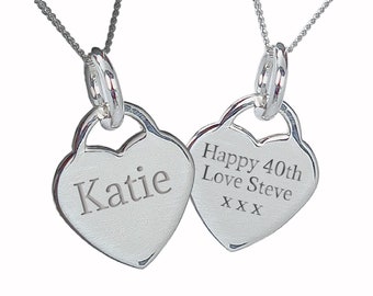 Sterling Silver Personalised 40th Birthday Necklace