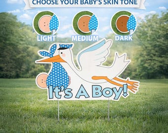 It’s A Boy Yard Sign - Baby Shower Announcement Lawn Decoration, Newborn Welcome Signs