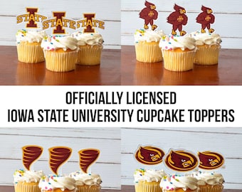 Iowa State University Cupcake Toppers: Officially Licensed Plastic Picks