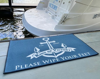 Large Custom Wipe Your Feet - Personalized Boat Mat