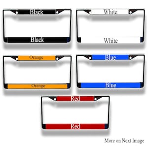 Custom License Plate Frame, Choose Color and Font
