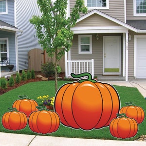 The Great Pumpkin + Pumpkin Patch, 6pc Halloween Yard Art, Yard Card Lawn Sign Set