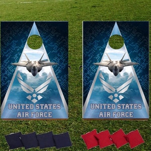 United States Air Force Cornhole Boards, Bean Bag Toss Yard Game