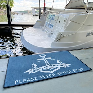 Large Custom Wipe Your Feet - Personalized Boat Mat
