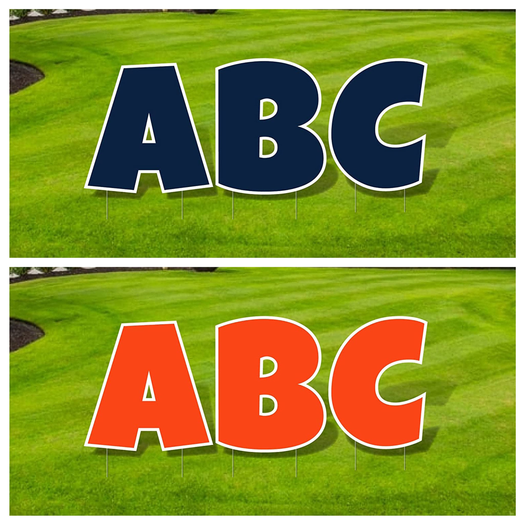 24 Alphabet Yard Sign Letters 26pc Outdoor Lawn Etsy