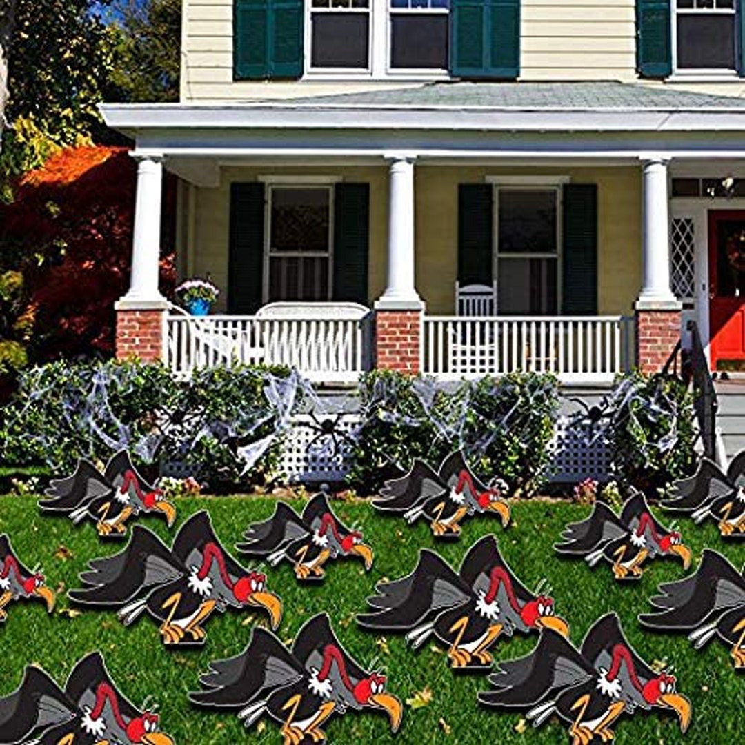13 Flock of Buzzards, 12pc Birthday Yard Art, Yard Card Lawn Sign Set Etsy