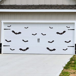 Black Magnetic Bats, 16pc Halloween Magnet Set, Outdoor Goth Halloween Garage Magnets