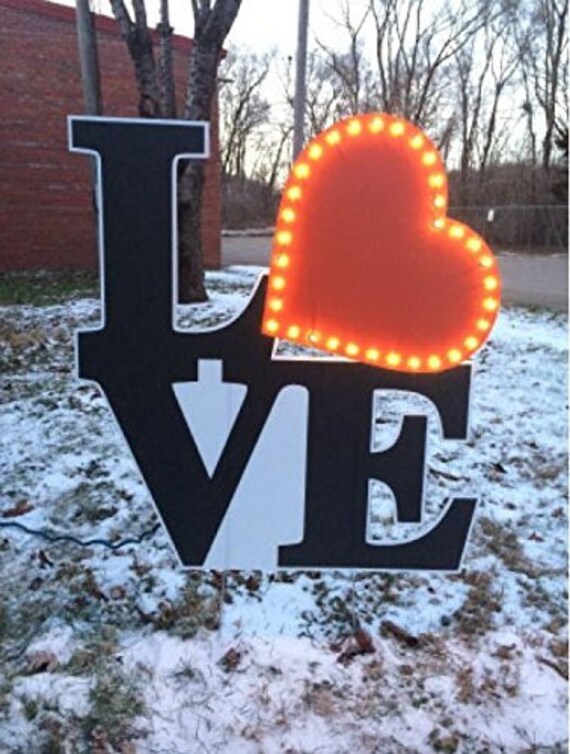 Outdoor Lawn Decorations Giant Lighted Love Outdoor Lawn Decorations Giant Lighted