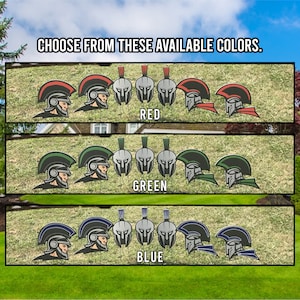 Spartan Mascot Accessories, Back to School Yard Sign Set, Different Colors + Small & Large Sets available