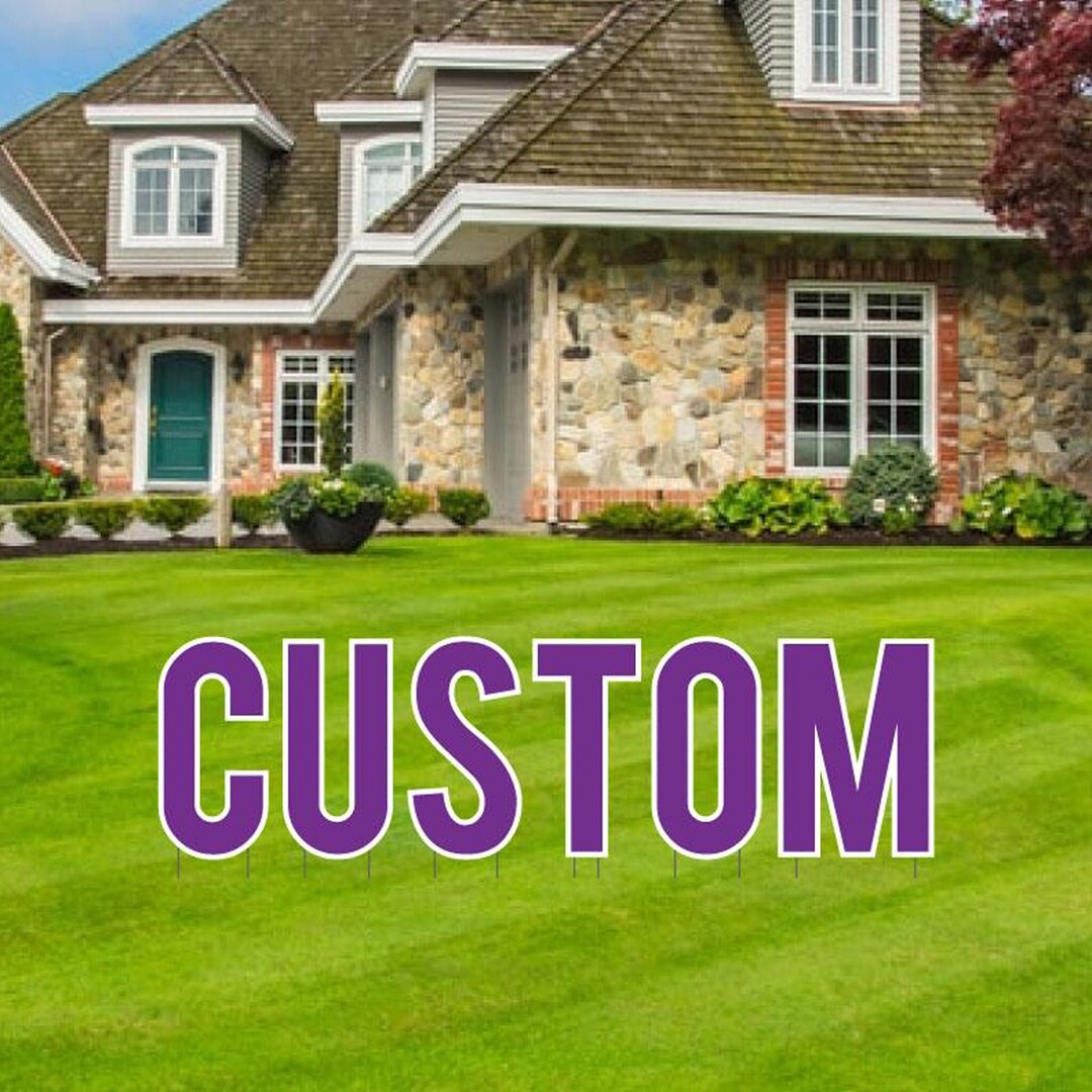 24 Custom Yard Sign Letters, 10pc, Outdoor Lawn Decorations, Yard Card