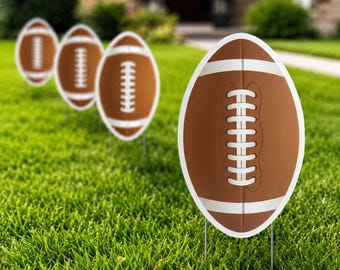 11-Pack Football Yard Signs, Game Day Lawn Decorations, Tailgate Party Decor