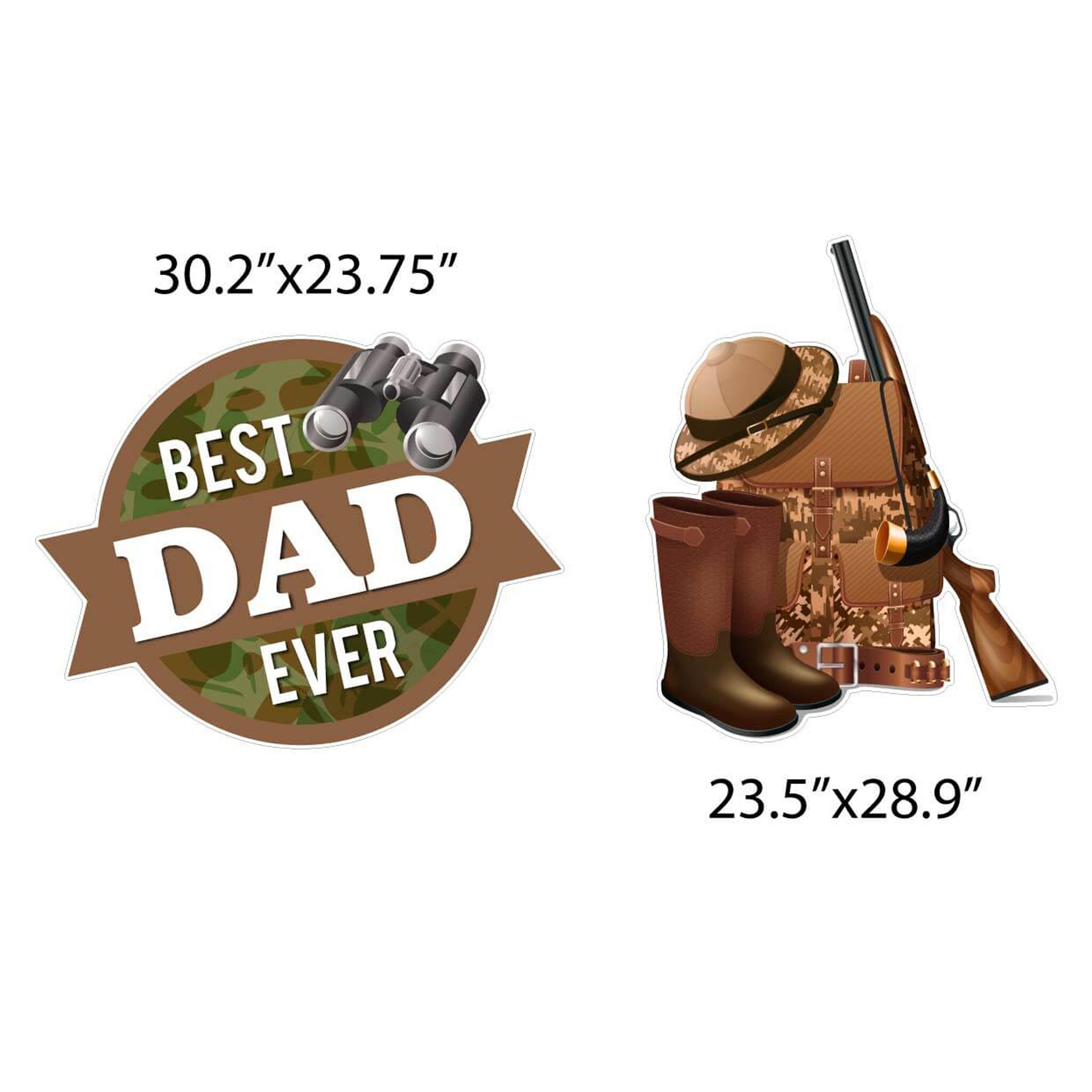 Hunting Theme Father's Day 10pc Yard Card Decoration Set Etsy