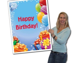 3 Foot Jumbo Happy Birthday Card with Envelope | Giant Greeting Card | Big Funny Card