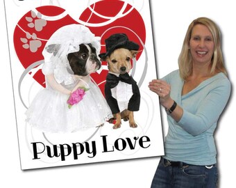 36" Jumbo Valentines Day Card: Some Call It Puppy Love with Envelope | Giant Greeting Card | Big Funny Card