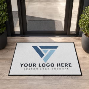 Custom Photo Logo Doormat: Tufted Loop, Rubber Back (24x36 or 36x60 Inch)