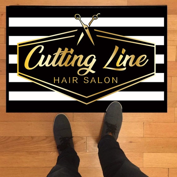 Striped Doormat Custom Hair Salon Name 24 X 36 - Etsy India Striped Doormat Custom Hair Salon Name 24 X 36 - Etsy India