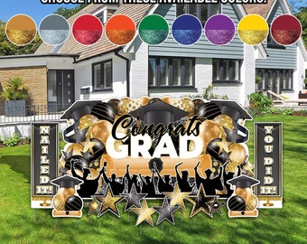 6x3 Feet Graduation Lawn Signs With Stakes Weather Resistant, Durable Yard Sign For Graduation Party & Outdoor Celebrations by VictoryStore