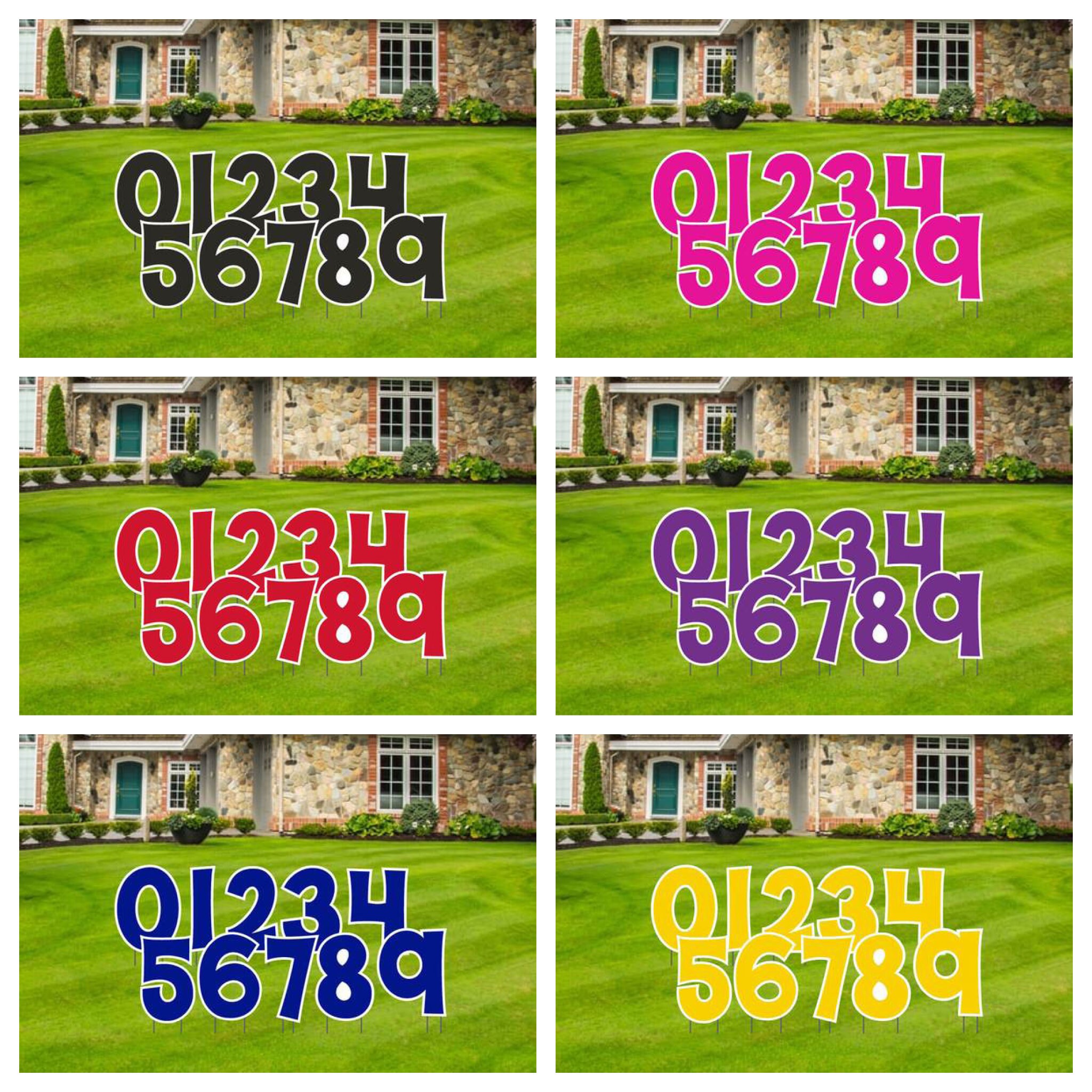 24 Yard Sign Numbers 10pc Outdoor Lawn Decorations Yard Etsy