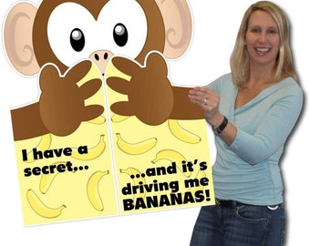 Jumbo Monkey Hug Valentine's Day Card: Funny 36" Greeting Card