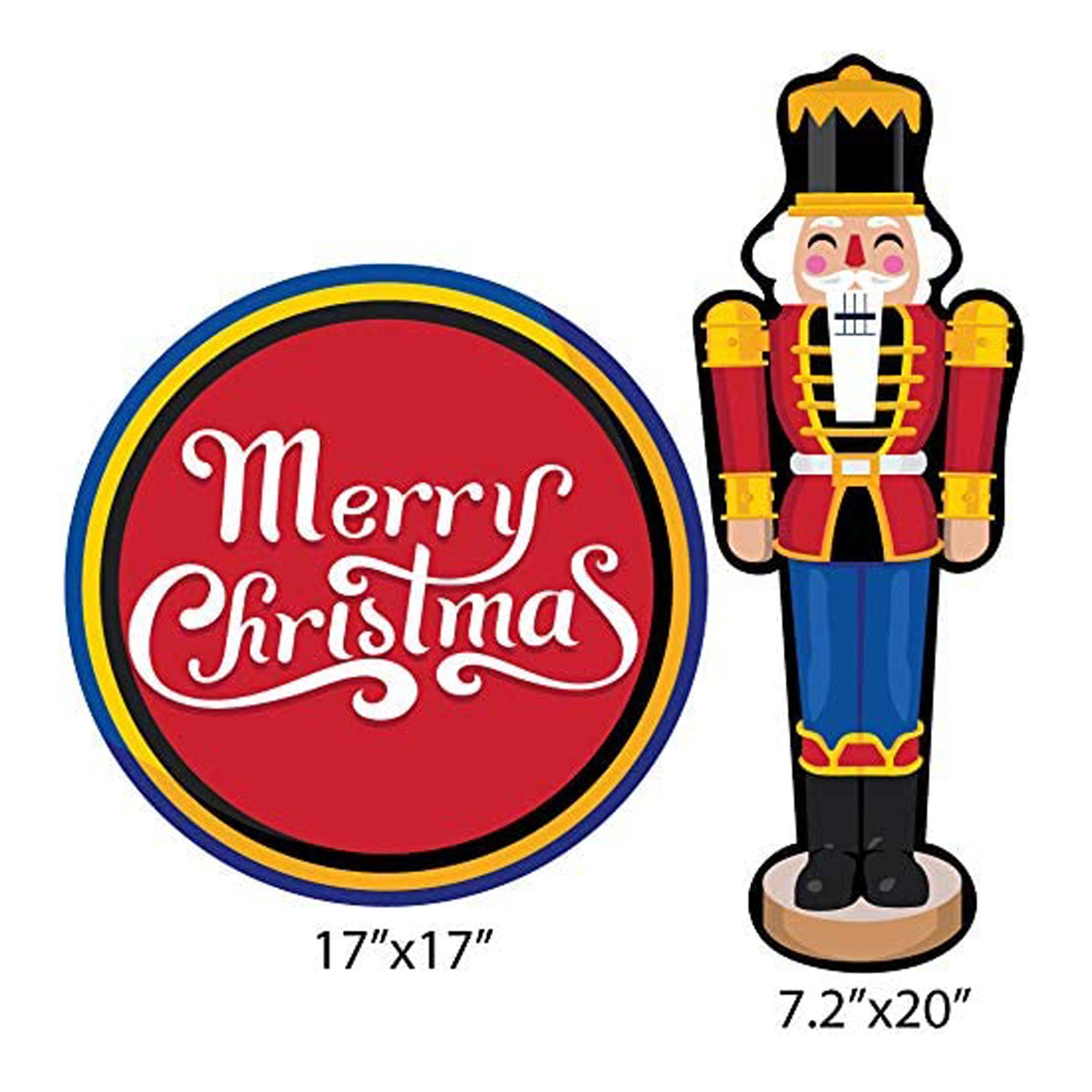 Merry Christmas Nutcracker Pathway Markers 10pc Christmas Etsy