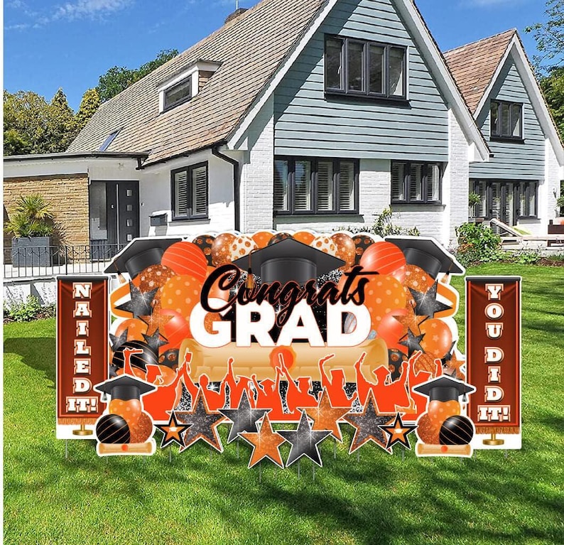 Congrats Grad Lawn Sign: Outdoor Graduation Party Decorations - Etsy