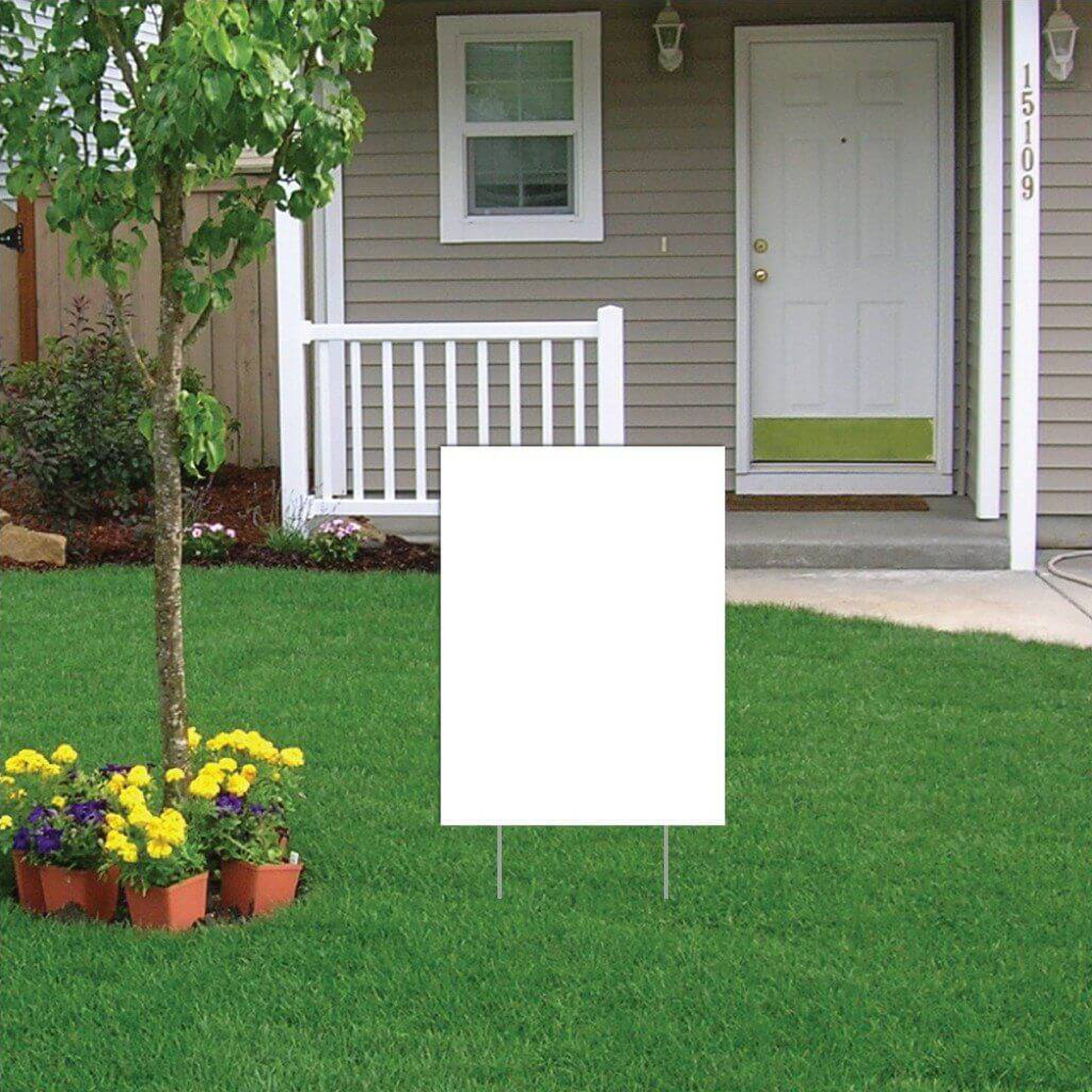 18x24 Blank 10 Pack Large White Yard Signs - 18x24 Inch Corrugated ...