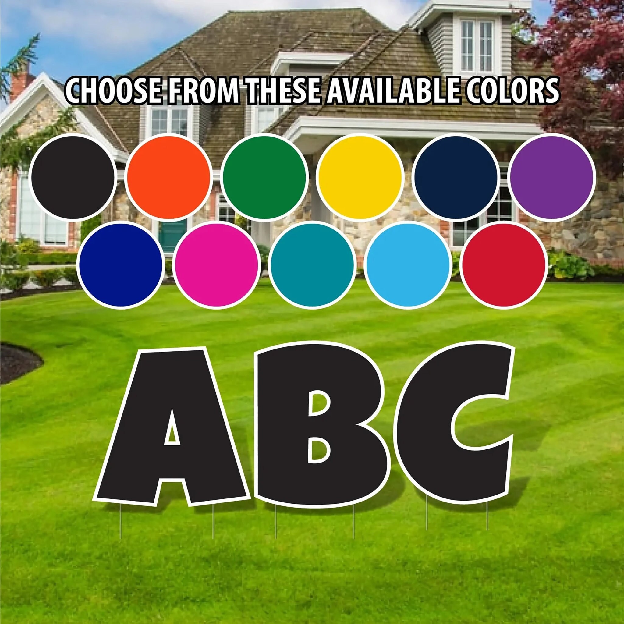 24 Alphabet Yard Sign Letters 26pc Outdoor Lawn Etsy