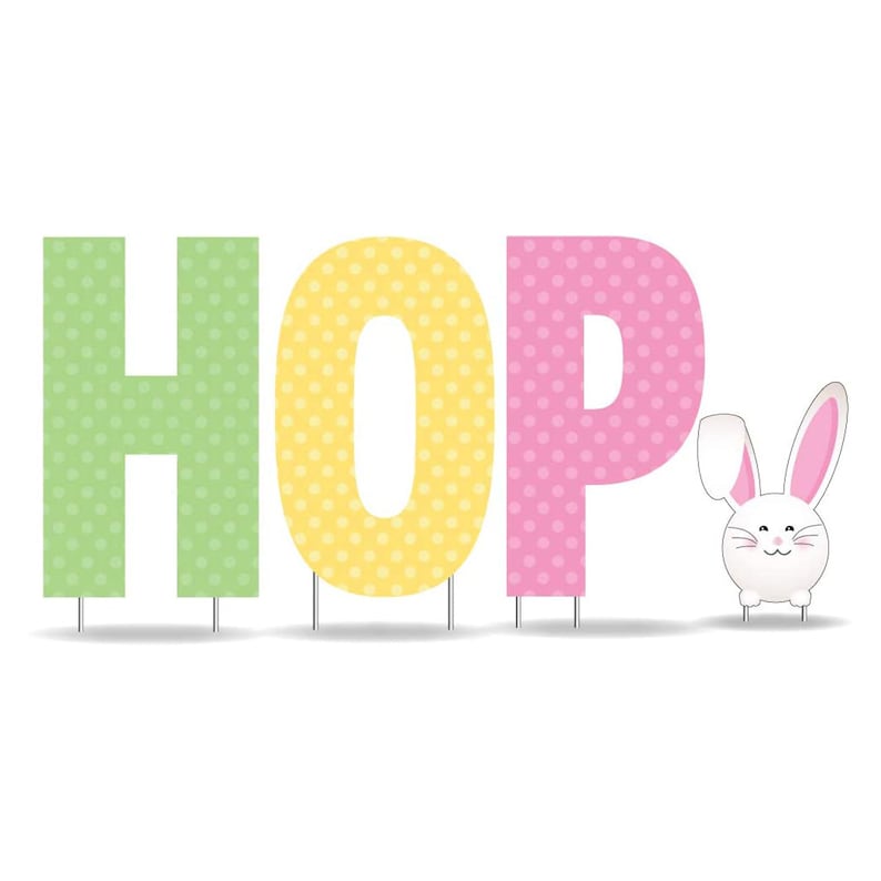 Hop Writing 24 Pastel HOP Letters 4pc Yard Art Yard Card Lawn - Etsy