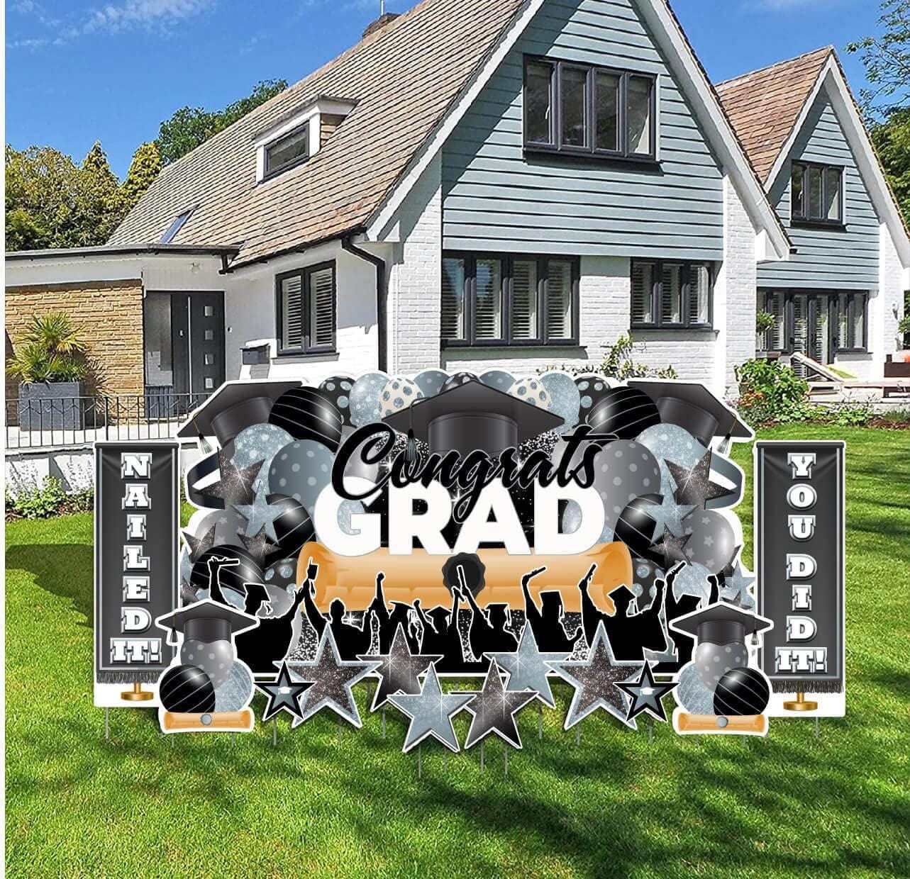 Congrats Grad Lawn Sign: Outdoor Graduation Party Decorations - Etsy