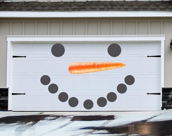 Large Magnetic Snowman Face, 12pc Christmas Magnet Set