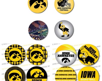 University of Iowa Neoprene Hawkeye Fan Coasters, Set of 4, 3 Versions Available