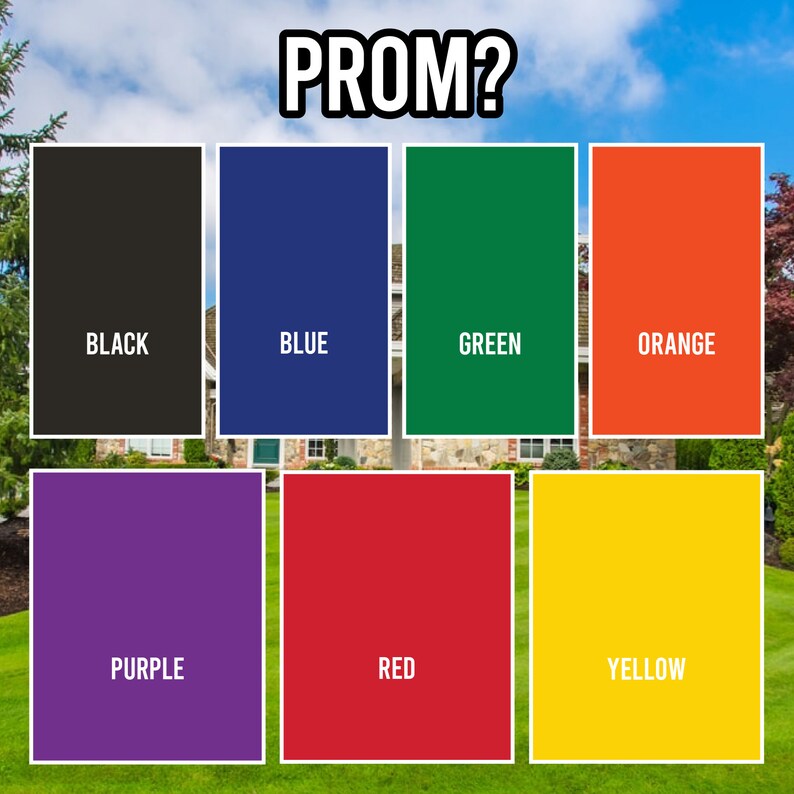 Custom Promposal Yard Sign: 19pc Outdoor Lawn Decor - Etsy