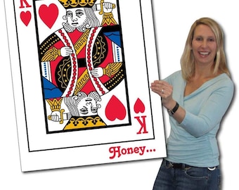 Jumbo King of Hearts Valentine's Day Card: 36" Giant Greeting Card
