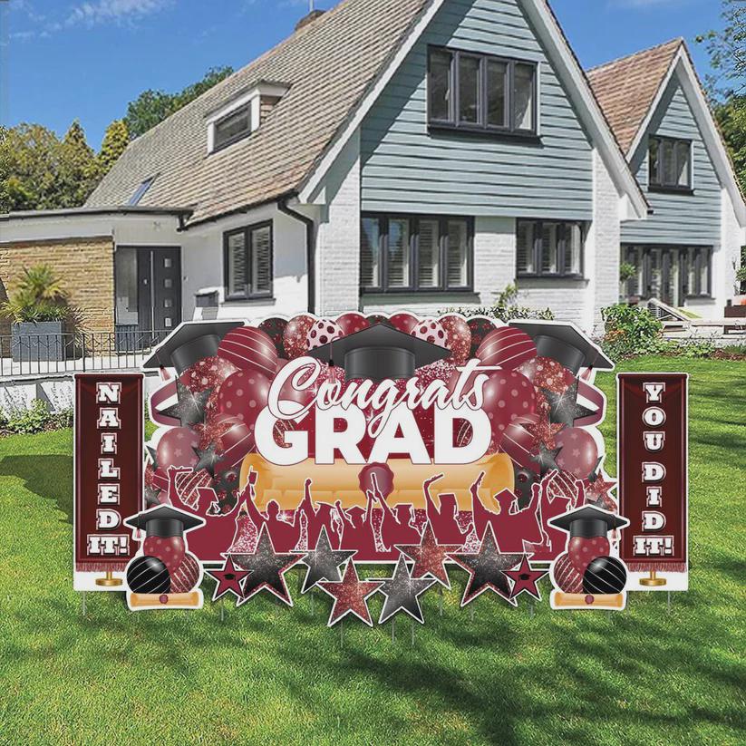 Congrats Grad Lawn Sign: Outdoor Graduation Party Decorations - Etsy