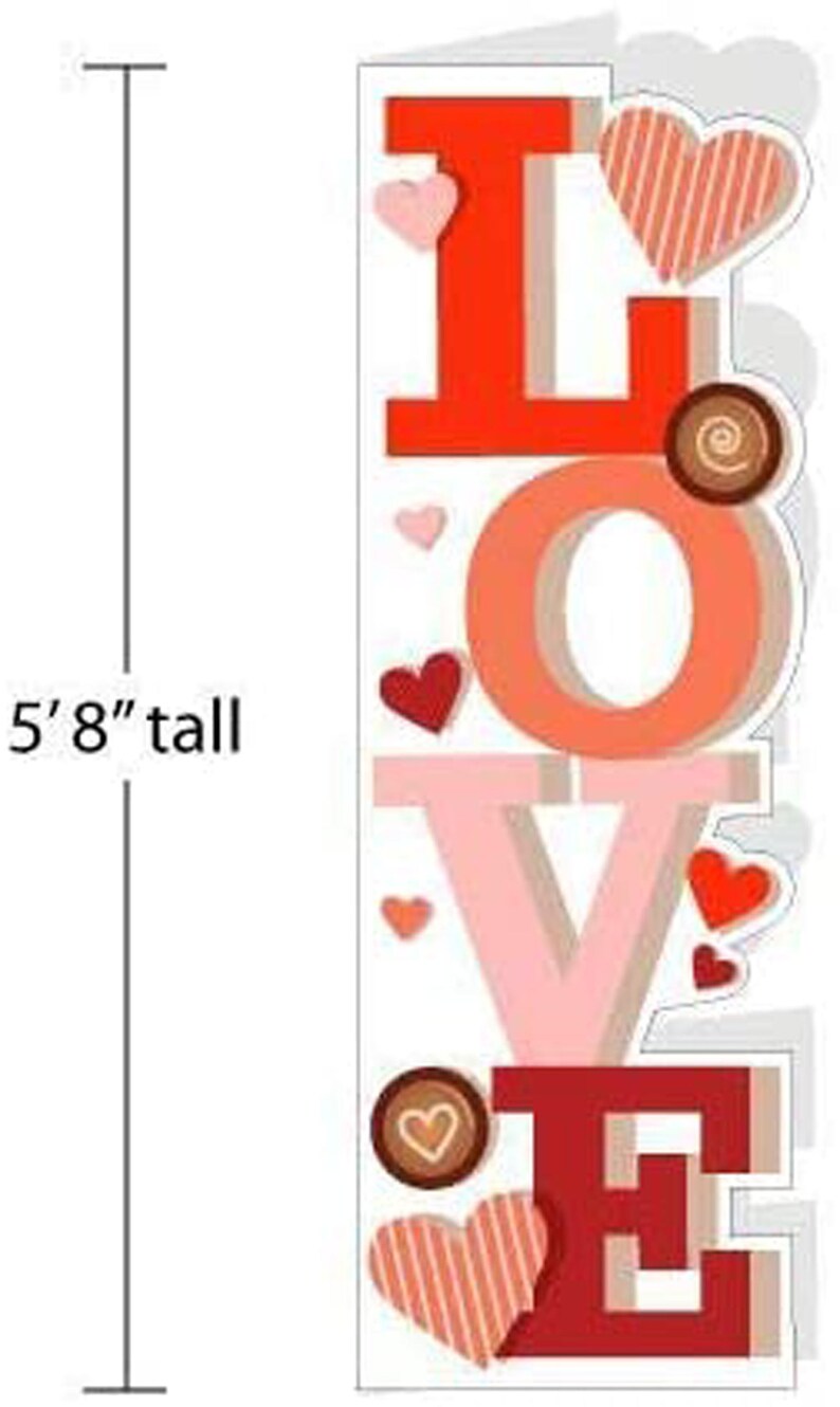 Life Size Die Cut Jumbo Valentines Day Card LOVE With Etsy