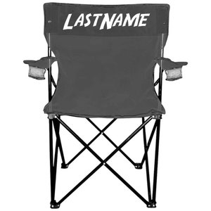 Custom Folding Camping Chair With Personalized Last Name or Text