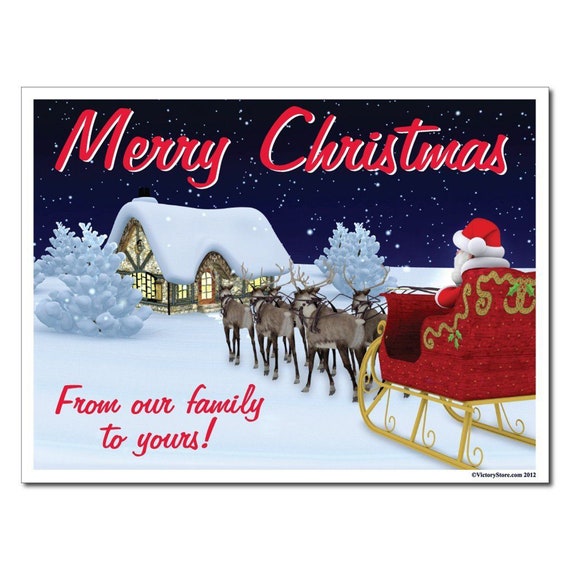Merry Christmas From Our Family to Yours 1pc Christmas Yard Art Yard Card Lawn Sign Set Etsy