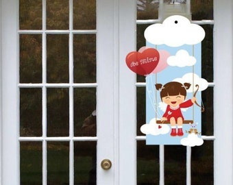 Cupid Be Mine Valentine's Day Door Hanger - Whimsical Door Decor