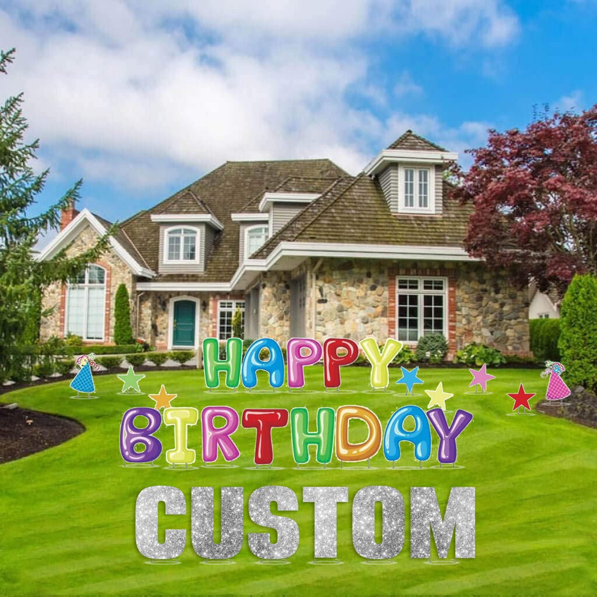 18 Happy Birthday Letters Custom Name 21pc Birthday Etsy