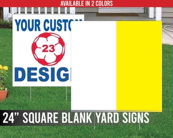 24" Square Corrugated Plastic Yard Sign Blanks, Set of 10