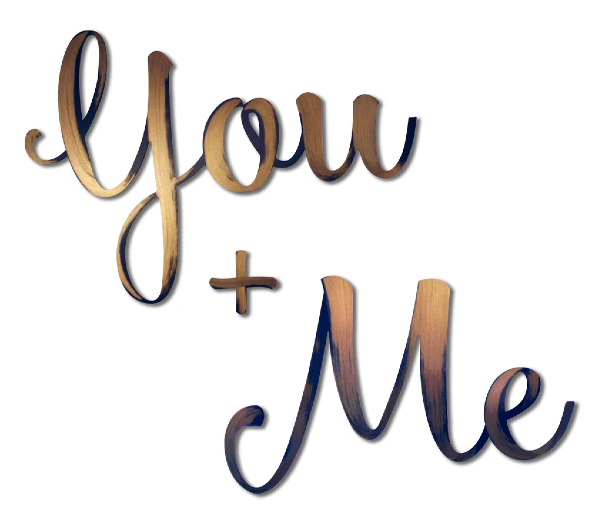You Plus Me PVC Wall Decor Hand Painted | Etsy