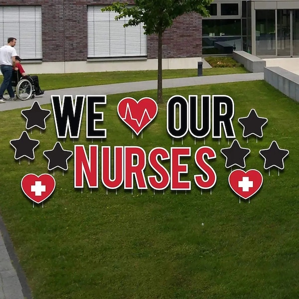 Nurse Yard Card Signs Etsy