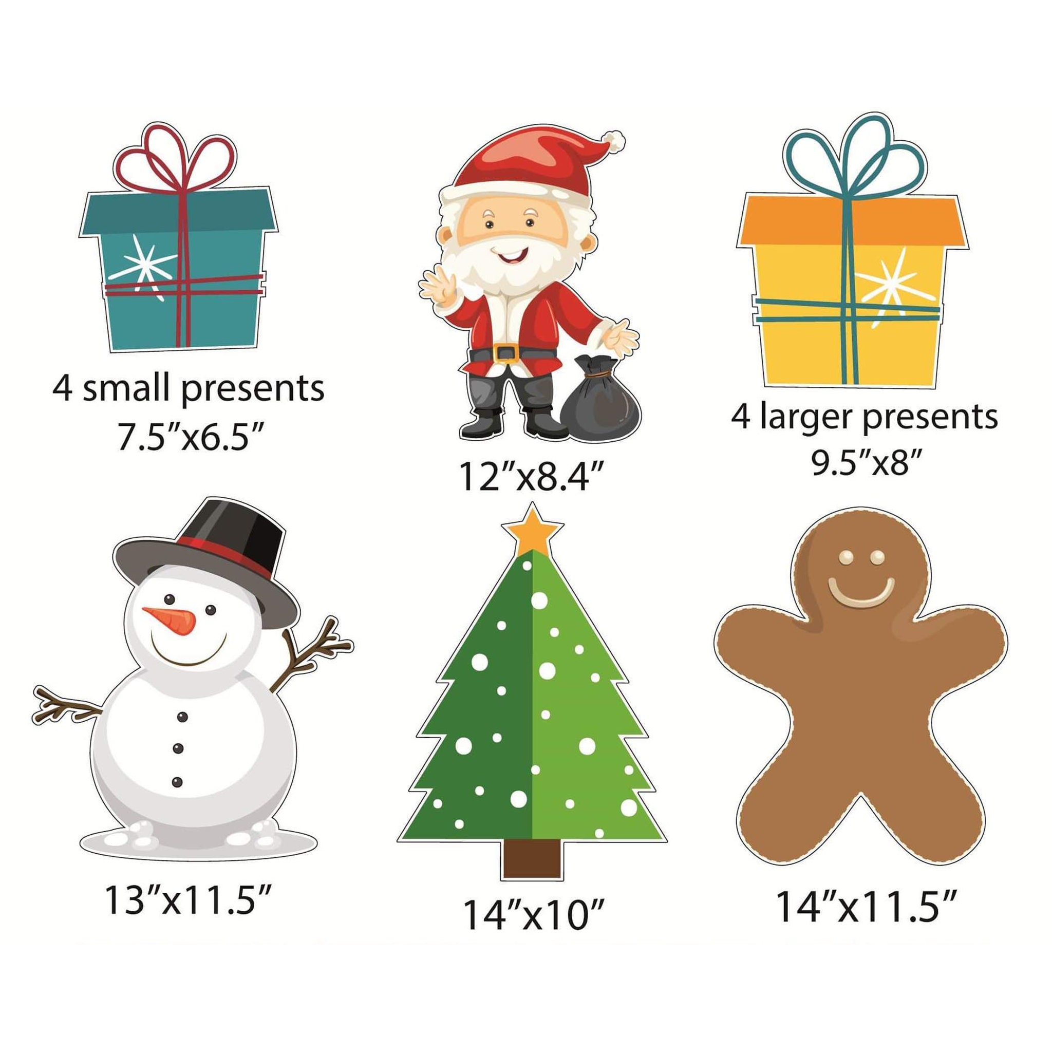 Christmas Themed Decorations 12pc Christmas Etsy