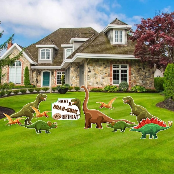 Dinosaur Yard Art Etsy