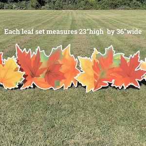 Giant Fall Leaves EZ Filler 4pc Thanksgiving Yard Art Yard - Etsy