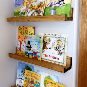 Bookshelf , Rustic Shelves, Nursery Wall Shelves, Floating Wall Shelves in your choice of stain.
