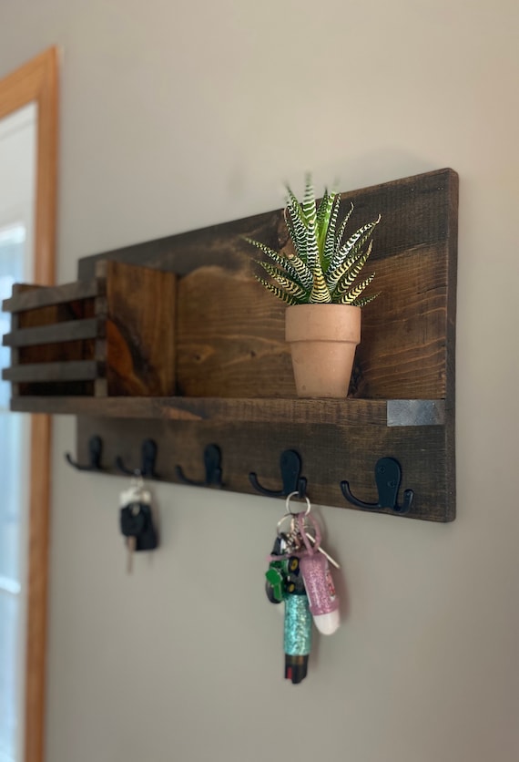 Coat rack online with mail holder
