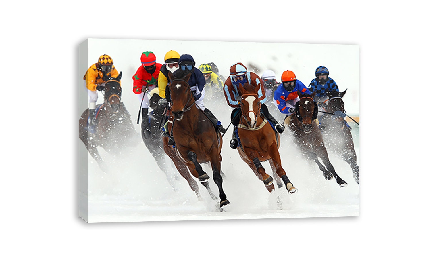 HORSE RACING canvas wall art Etsy