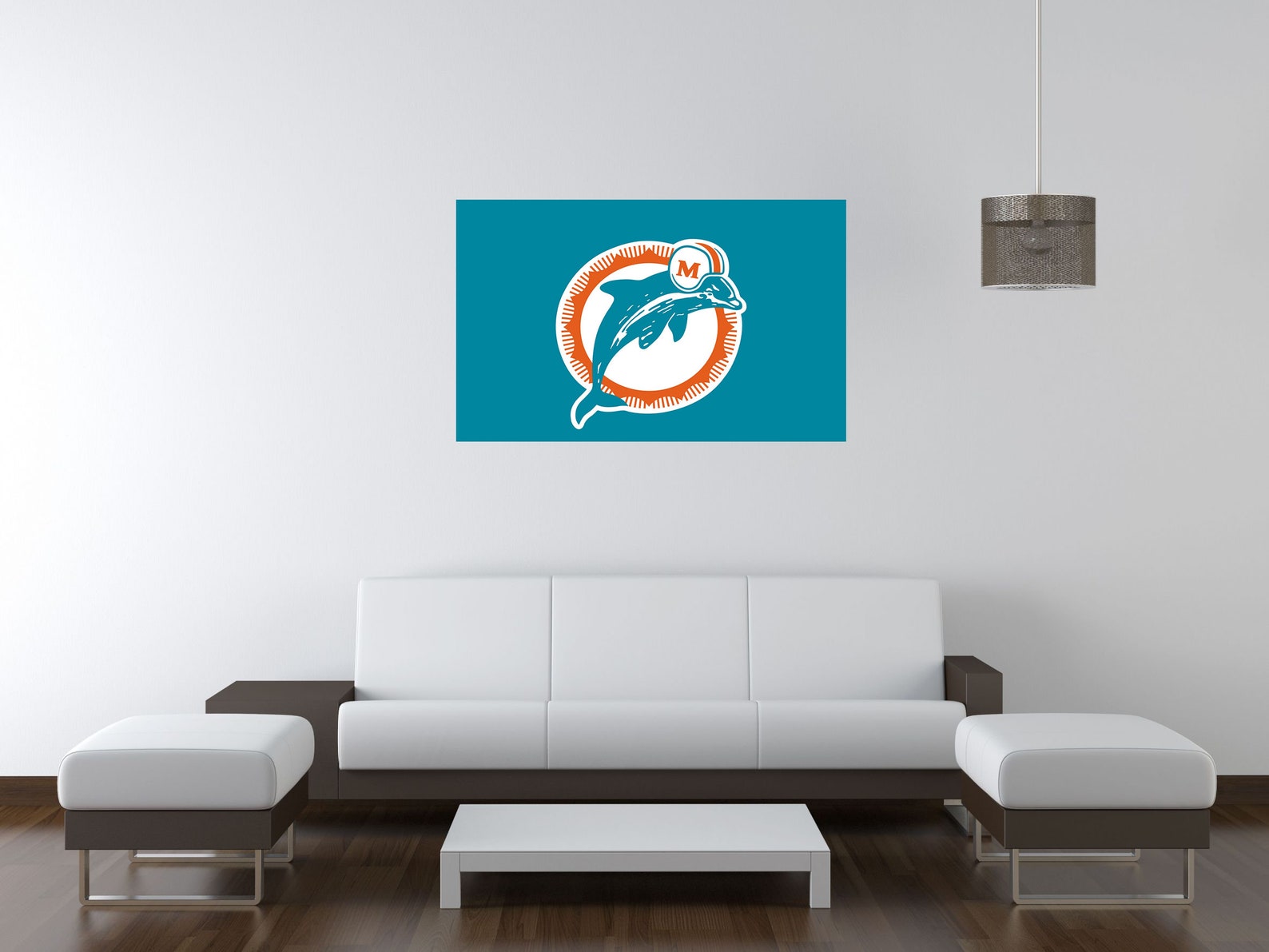 Miami dolphins Canvas Wall Art Etsy